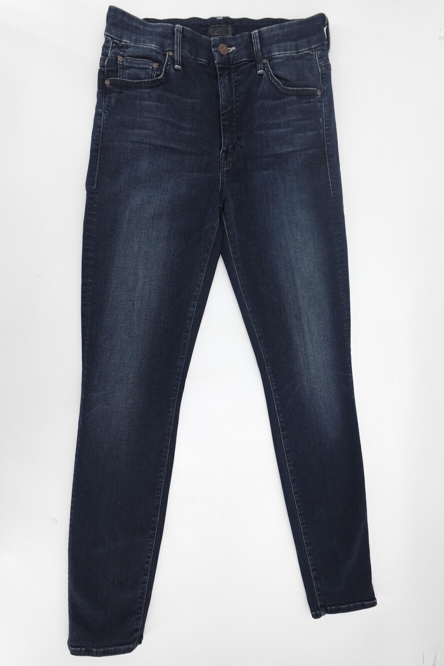 Mother Jeans Womens 27 Dark High Waisted Looker Skinny Photo Finish 1221-436